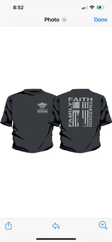 Family Faith Freedom Asphalt T-shirt